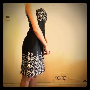 White House Black Market Silk Black Dress